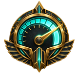 Gold and teal Better FPS speedometer emblem