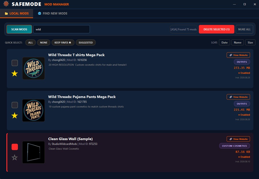 Mod Manager preview